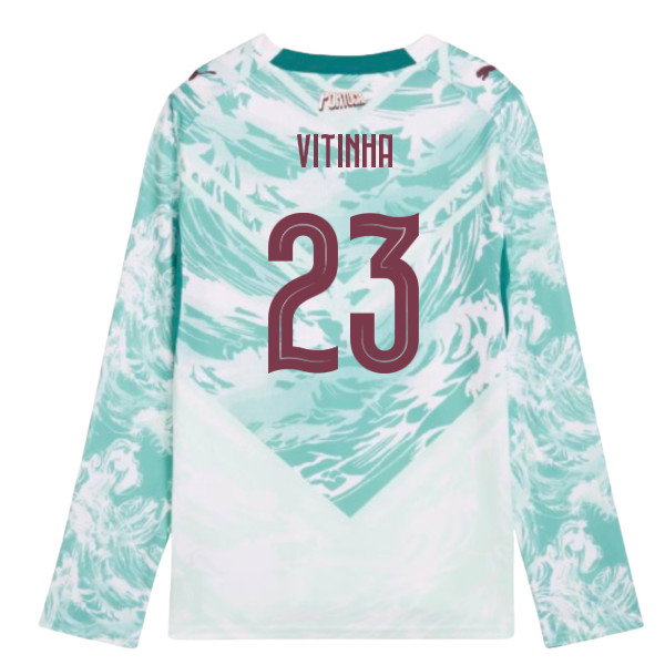 2026-2027 Portugal Long Sleeve Away Shirt (Kids) (Vitinha 23)-SoccerKits Hub | Buy Soccer Jerseys Online